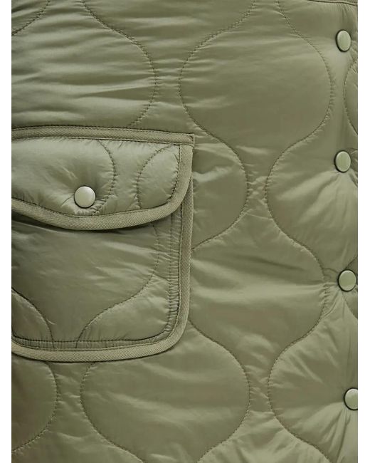 Alpha Industries Green Als Quilted Flap-Pocket Mini Skirt