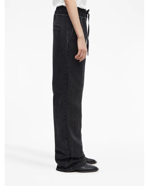 3.1 Phillip Lim Black Drawstring Straight-Leg Trousers