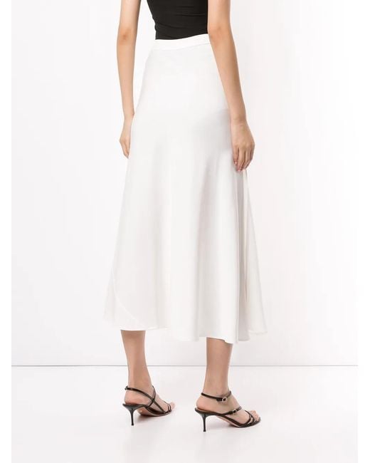 Ellery Midi-Rok Met Zijsplit in het White