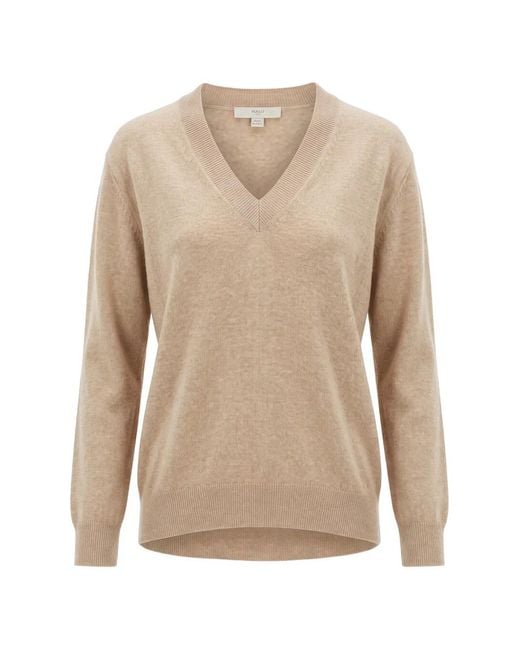 Malo Natural V-Neck Cashmere Sweater
