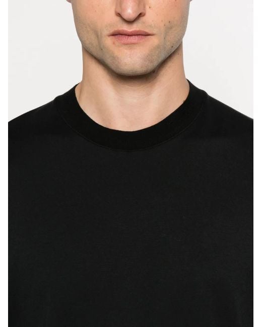 Zegna Black Crew-Neck Short-Sleeve T-Shirt for men
