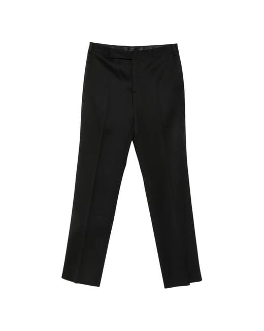 Lardini Black Pressed-Crease Straight-Leg Trousers for men