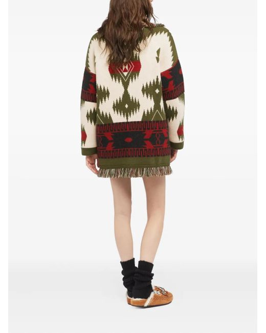 Alanui Brown Icon Jacquard-Cardigan