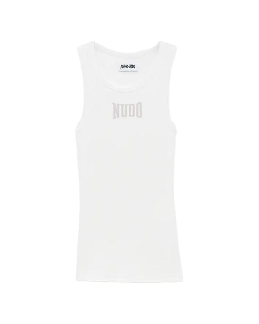Magliano White Logo-Lettering Vest