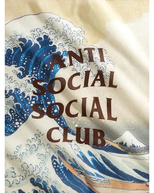 ANTI SOCIAL SOCIAL CLUB Blue Great Wall Graphic-Print Bandana
