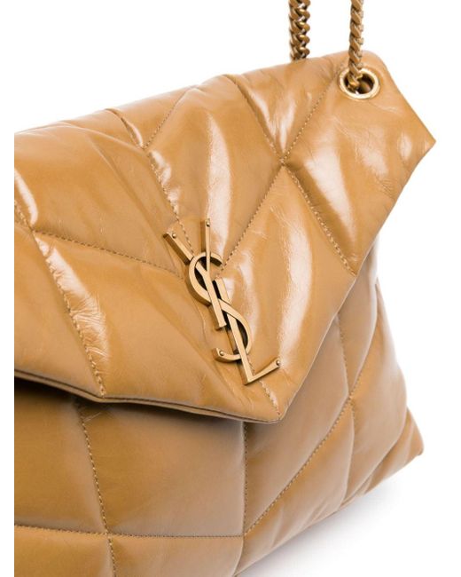 Saint Laurent Metallic Medium Puffer Leather Shoulder Bag