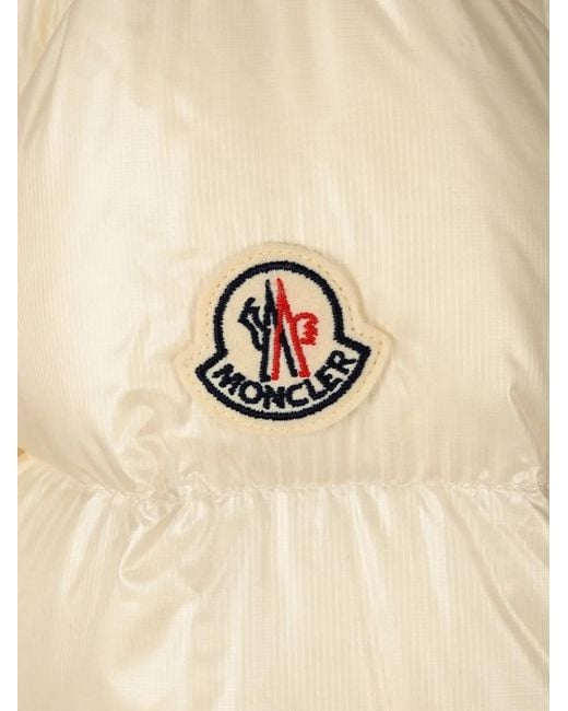 Moncler Natural Quilted Logo-Patch Jacket
