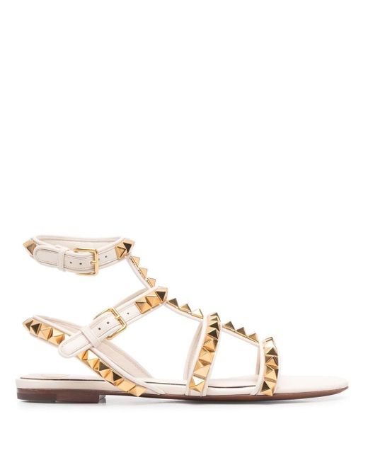 valentino rockstud caged flat