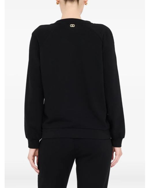 Liu Jo Sweater Versierd Met Stras in het Black