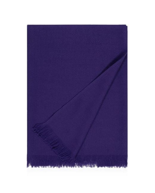 Bompard Purple Voile Fringed Stole