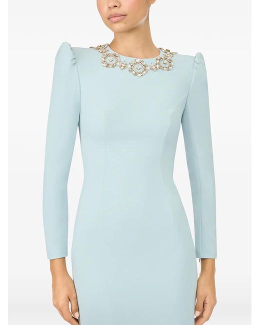 Jenny Packham Blue Mantra Crystal-Embellished Dress