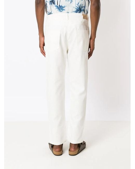 Amir Slama White Straight-Leg Cotton Trousers for men