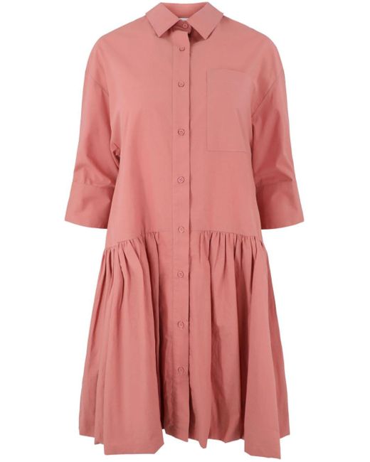Essentiel Antwerp Pink Franz Cotton Shirtdress