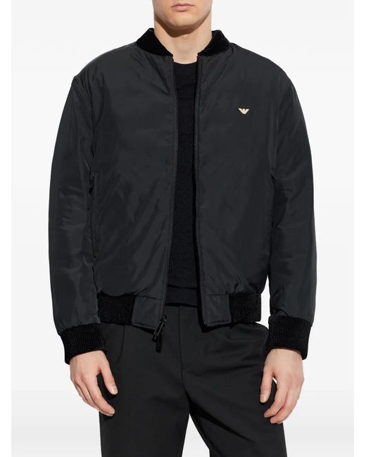 Emporio Armani メンズ ブルー リバーシブル ボンバージャケットの通販 