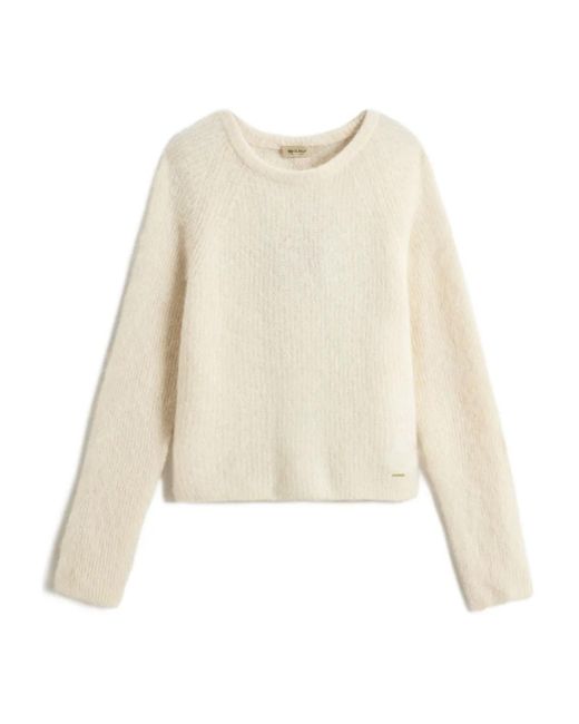 Woolrich Natural Garment-Dyed Crew Neck Sweater