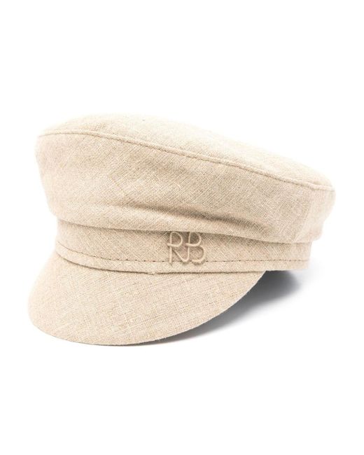 Ruslan Baginskiy Appliqué-logo Linen Hat in het Natural