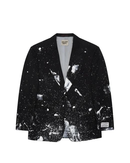 GALLERY DEPT. Black Splatter-Print Blazer for men