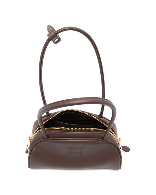 Miu Miu Brown Beau Small Leather Handbag