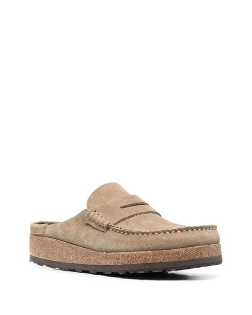 Birkenstock Brown Suede Slip-On Loafers for men