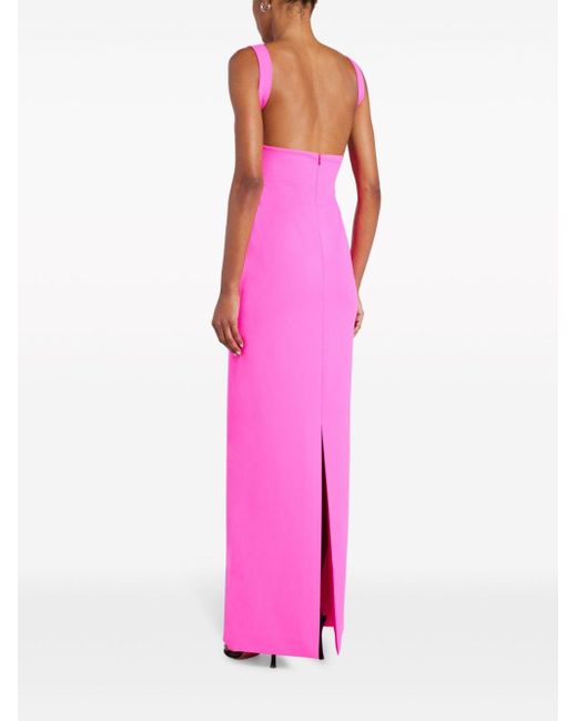 Solace London Pink Joni Crepe Maxi Dress