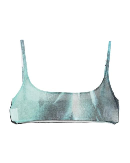 Jean Paul Gaultier アブストラクトパターン トップ Blue