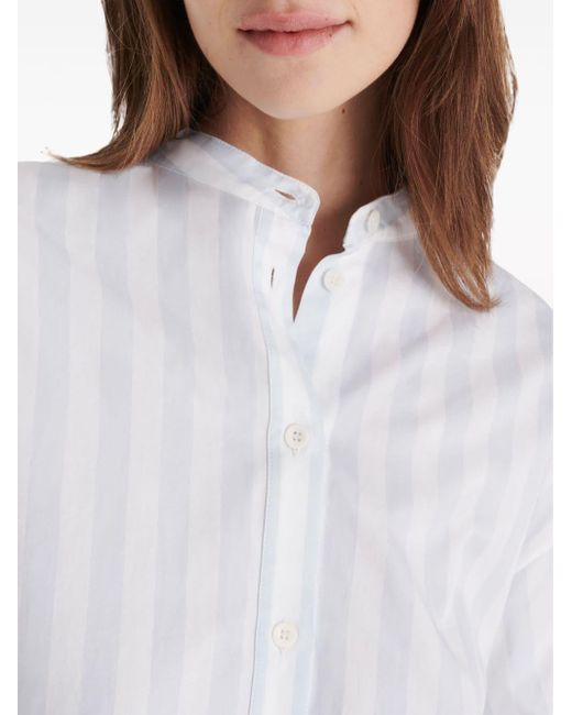 Eres White Striped Cotton Shirt