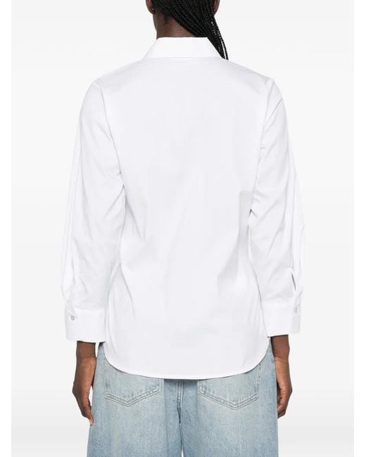 iBlues White Tie-Waist Button-Down Shirt