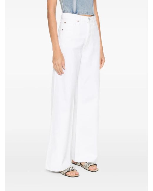 Agolde White Cotton Jeans