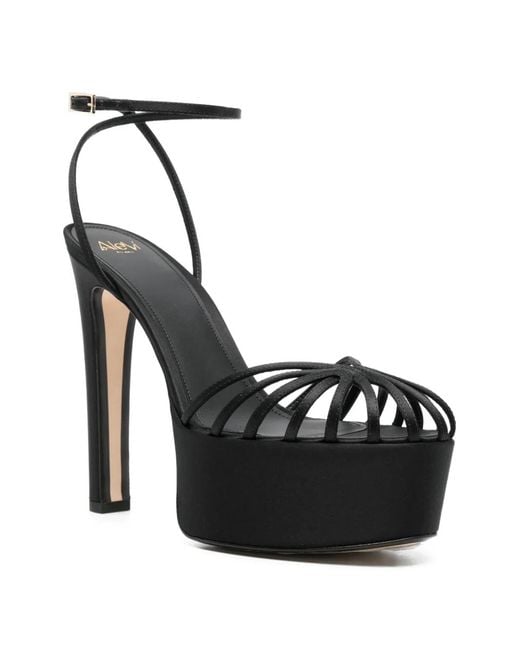 ALEVI Black Eva Platform Strap Sandals