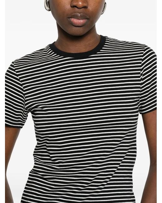 Nili Lotan Black Striped T-Shirt