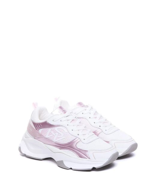 Stuart Weitzman White Panelled Sneakers