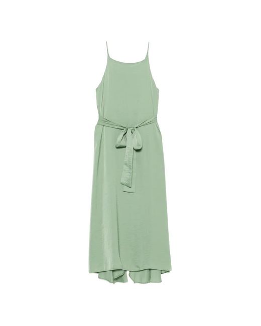 MOUTAKI Green Square-Neck Midi Dress