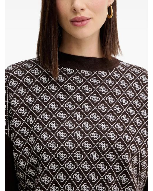 Guess Black Patterned Long-Sleeve Sweater