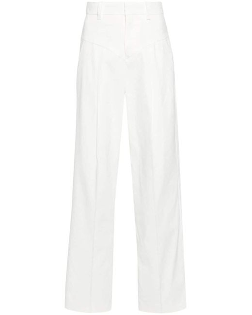 Pantalon droit à taille haute Isabel Marant en coloris White