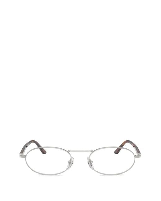 Persol White Oval-Frame Glasses