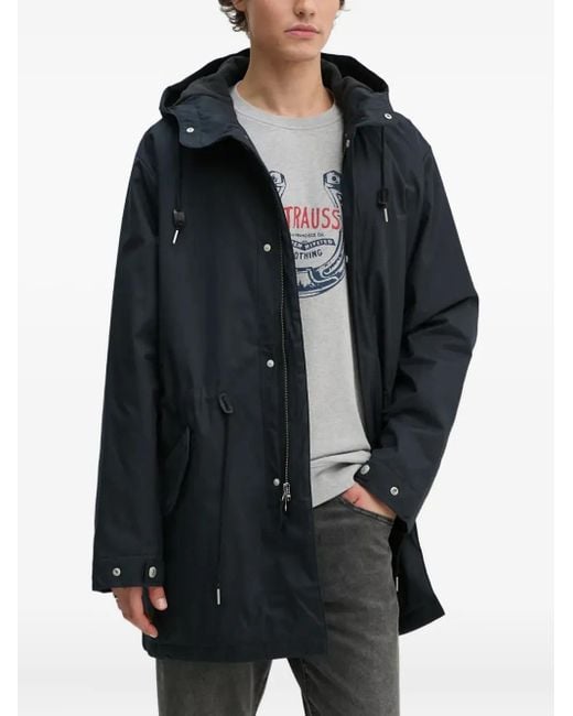 Levi's Black Harrison Hooded Zip Parka for men