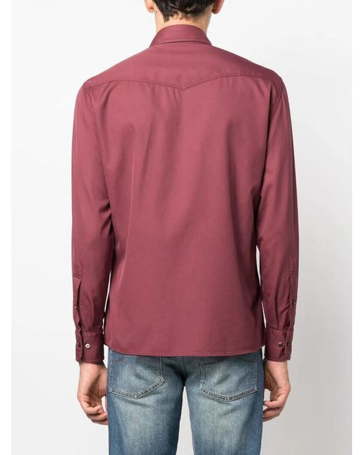 Brunello Cucinelli Button-Up Overhemd in het Red voor heren