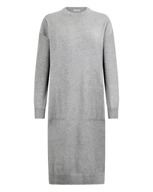 Peserico Gray Dress With Long Sleeves, Perfect For A Casual And Chic Look