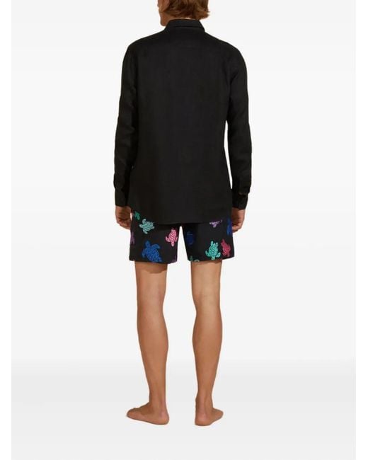 Vilebrequin Black Linen Shirt for men