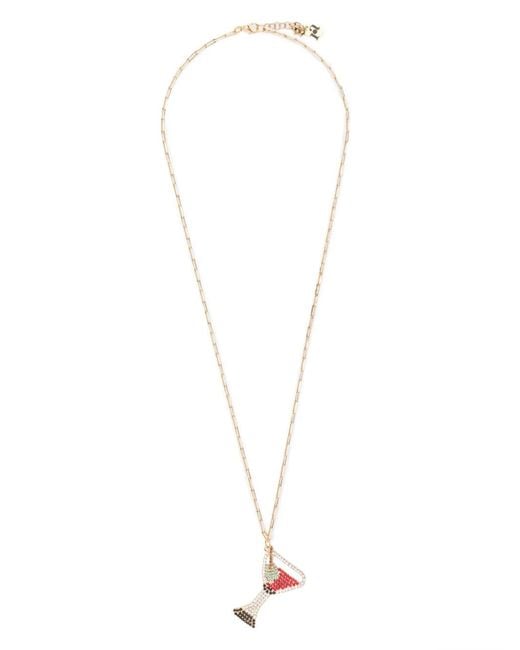 Rosantica White Cocktail-Charm Necklace