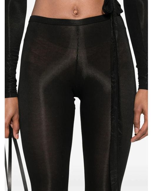 Maison Close Black La Femme Amazone Ribbed Leggings