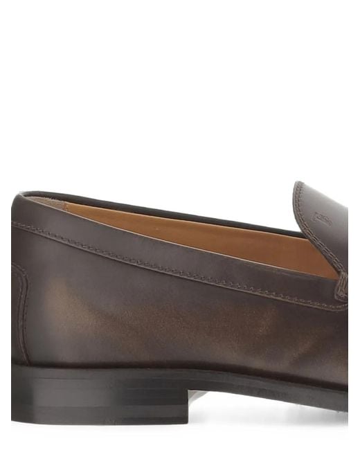 Tod's Gray Stud-Details Loafers