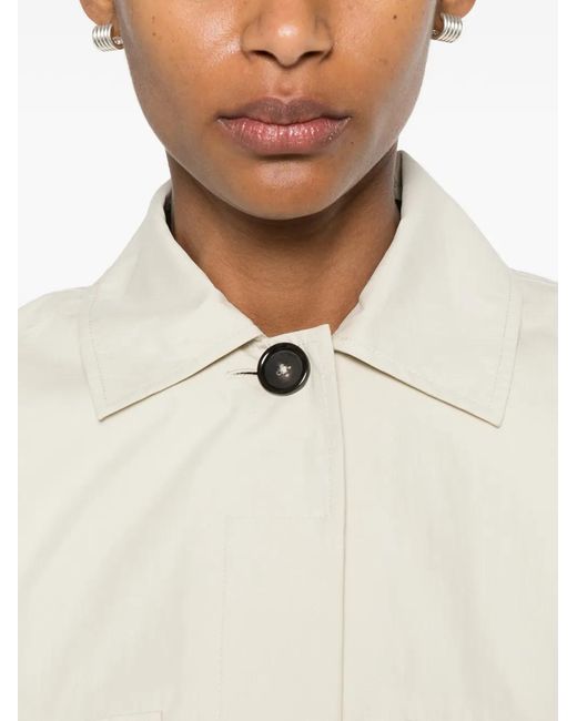 Totême White Flap-Pocket Coat