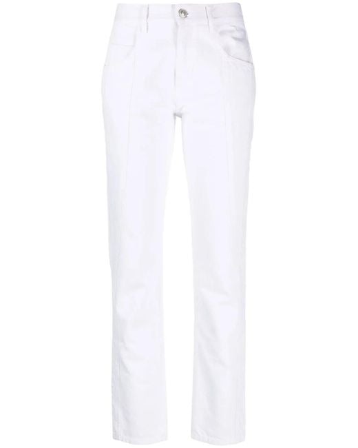 Isabel Marant White Vikira Straight-Leg Jeans