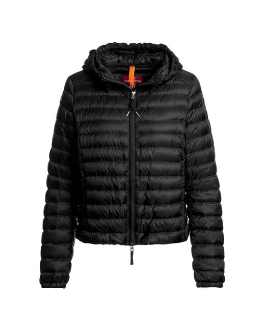 Parajumpers Black Rory Padded-Design Puffer Jacket