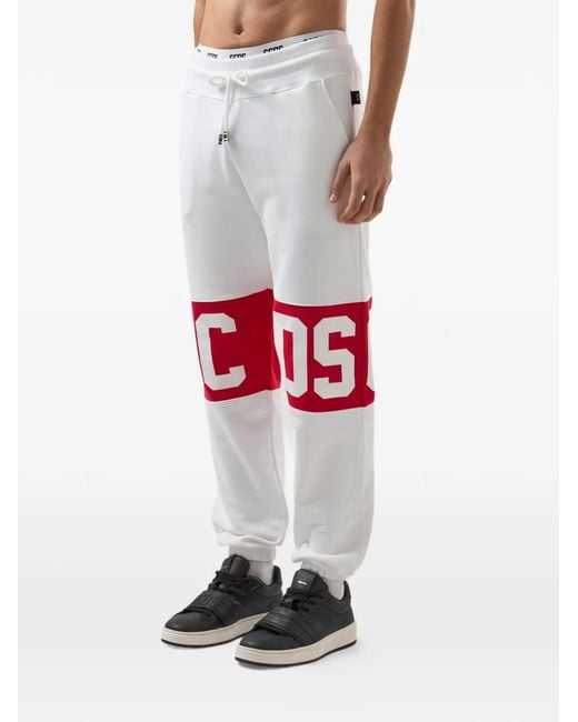 Gcds White Logo-Band Track Pants for men