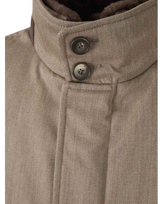 Herno Brown Carcoat Jacket for men