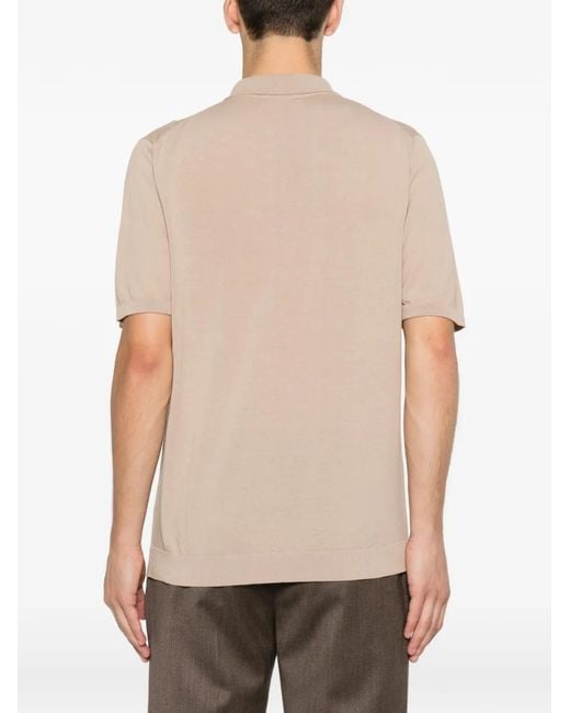Roberto Collina Natural Short-Sleeve Polo Shirt for men