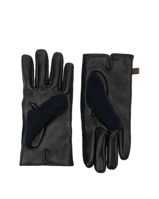 Jacob Cohen Black Leather Gloves