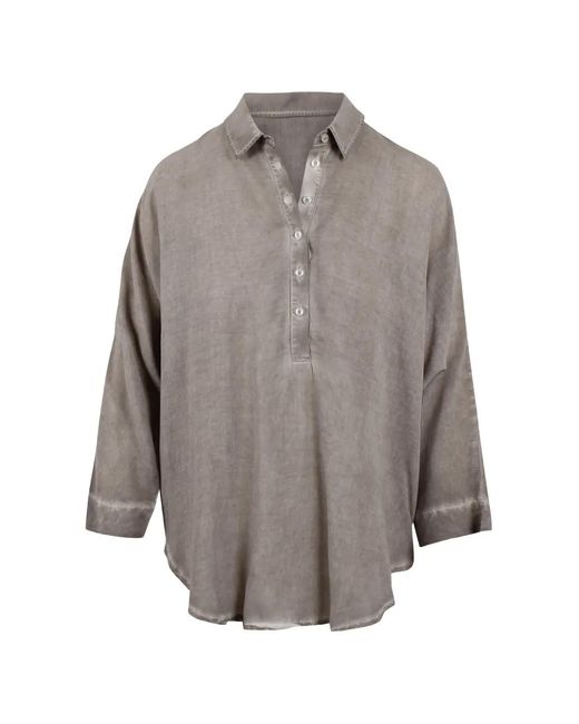 Ploumanac'h Button-Down Poloshirt in het Gray